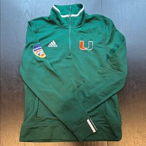 Official Miami Orange Bowl Adidas Climalite Green Sweatshirt